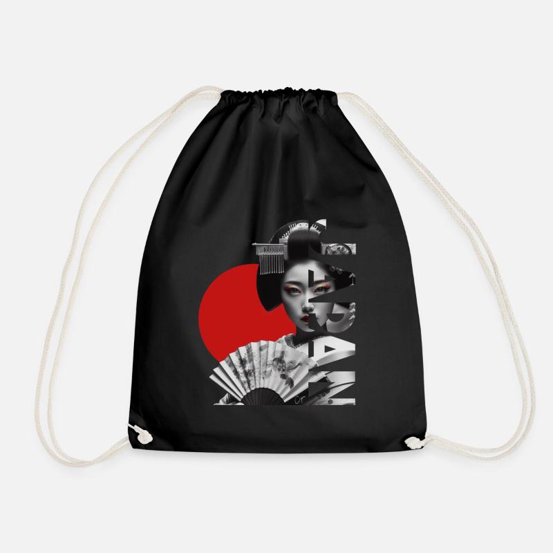 Japan - Drawstring Bag - black