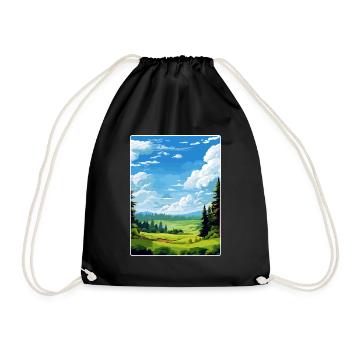 Upper Palatinate Germany Travel Poster Souvenir - Drawstring Bag - black - Front