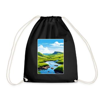 Peak District Vereinigtes Königreich Großbritannien Reiseplakat WPA - Turnbeutel - Schwarz - Vorne