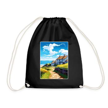 Gorran Haven Angleterre Affiche de voyage Souvenir WPA - Sac de sport léger - noir - Devant