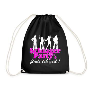 Schlager Party , Schlager Musik , FINDE ICH GEIL - Sac de sport léger - noir - Devant