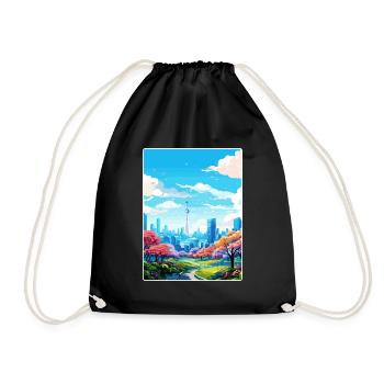 Séoul Corée du Sud Affiche de voyage Peinture Souvenir WPA - Sac de sport léger - noir - Devant