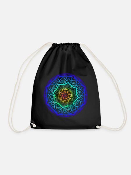 Mandala - Turnbeutel - Schwarz