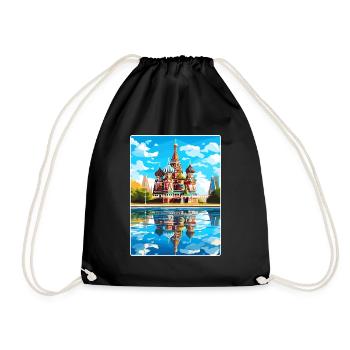 Moscou Russie Voyage Affiche Souvenir Peinture WPA - Sac de sport léger - noir - Devant