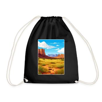 Big Bend Nationalpark Reiseposter Souvenir WPA - Turnbeutel - Schwarz - Vorne