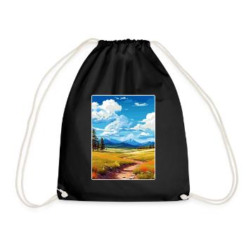 Great Basin National Park Travel Poster Souvenir - Drawstring Bag - black - Front