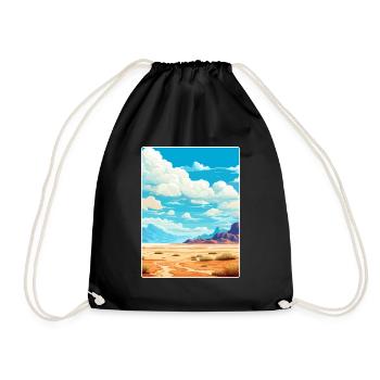 Death Valley National Park California Travel Card - Drawstring Bag - black - Front
