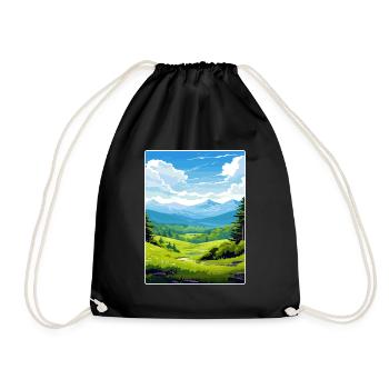 Great Smoky Mountains National Park Travel Poster - Drawstring Bag - black - Front