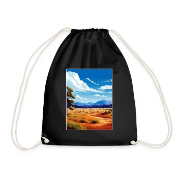 Great Basin National Park Travel Poster Souvenir - Drawstring Bag - black - Front