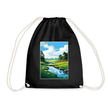 Augusta Golf Course Vintage Voyage Poster Souvenir - Sac de sport léger - noir - Devant