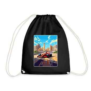 Baku Circuit Motorsport Race Azerbaijan Travel WPA - Drawstring Bag - black - Front