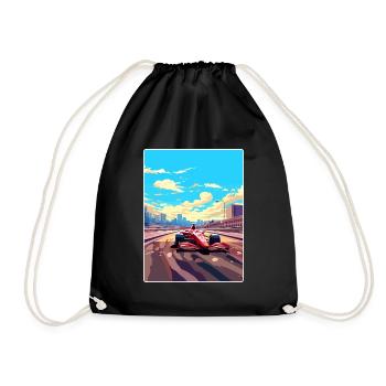Barcelona Circuit Motorsport Race Spain Travel WPA - Drawstring Bag - black - Front