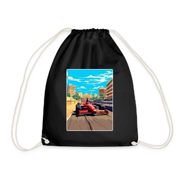 Barcelona Circuit Motorsport Race Spain Travel WPA - Drawstring Bag - black - Front