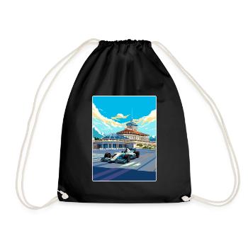 Sochi Circuit Motorsport Race Russian Travel Card - Drawstring Bag - black - Front