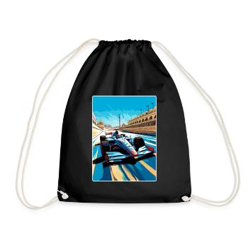 Jerez Circuit Motorsport Race Spain Travel Poster - Drawstring Bag - black - Front