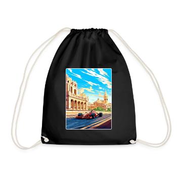 Baku Circuit Motorsport Race Azerbaijan Travel WPA - Drawstring Bag - black - Front