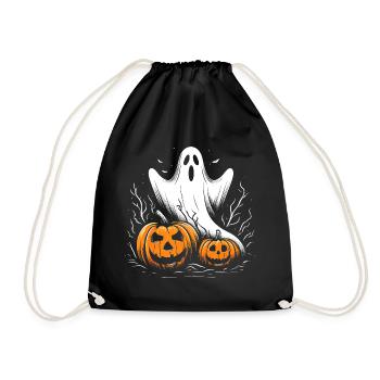 Halloween-Geist - Turnbeutel - Schwarz - Vorne