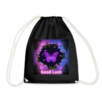 Good Luck - Drawstring Bag - black - Front