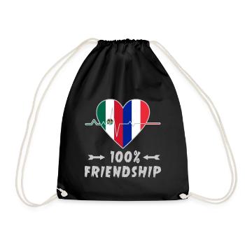 Le Mexique et la France : une amitié à 100 % - Sac de sport léger - noir - Devant