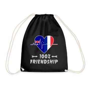 L'Australie et la France : une amitié à 100 % - Sac de sport léger - noir - Devant