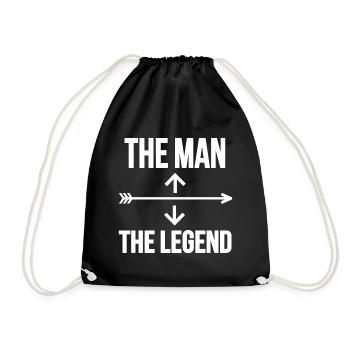L’homme La légende Mallesprüche - Sac de sport léger - noir - Devant
