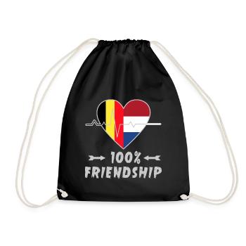La Belgique et les Pays-Bas, une amitié à 100 % - Sac de sport léger - noir - Devant