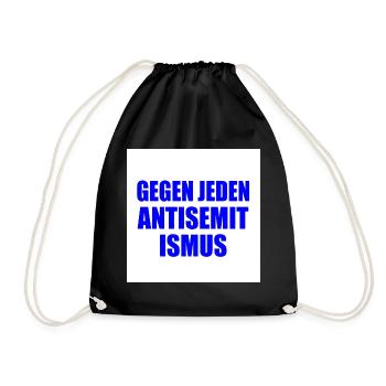 gegen jeden antisemitismus - Turnbeutel - Schwarz - Vorne