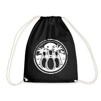 Bowling Logo - Drawstring Bag - black - Front