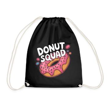 Donut Squad Donuts Doughnut - Turnbeutel - Schwarz - Vorne