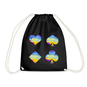 Cartes à jouer - Sac de sport léger - noir - Devant