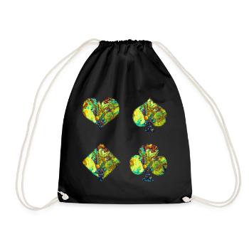 Cartes à jouer - Sac de sport léger - noir - Devant