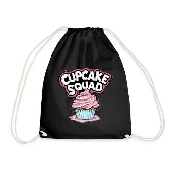 Cupcake Squad Cake Cupcake Muffin - Turnbeutel - Schwarz - Vorne