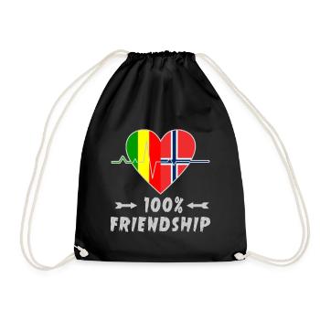 100 % amitié entre le Mali et la Norvège - Sac de sport léger - noir - Devant