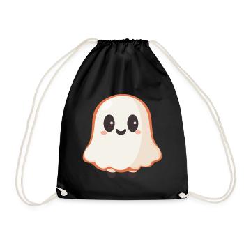 Fantôme mignon - Sac de sport léger - noir - Devant