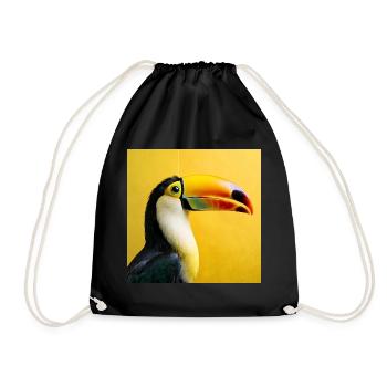 Toucan oiseau sur fond jaune tropical couleurs - Sac de sport léger - noir - Devant