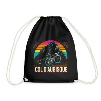 Col d'Aubisque Radsport Design - Turnbeutel - Schwarz - Vorne