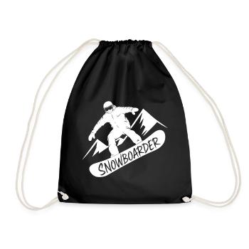 Snowboarders Snowboard Snowboard Sports d’hiver - Sac de sport léger - noir - Devant