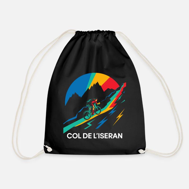 Col de l'Iseran Cycling Frankreich - Turnbeutel - Schwarz