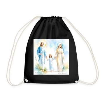 Portrait religieux de la Sainte Famille - La Sainte Famille - Sac de sport léger - noir - Devant