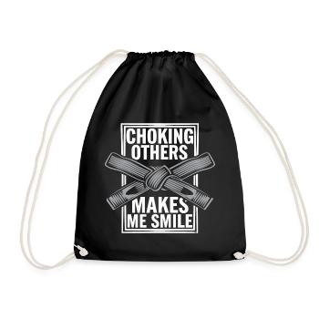Fun and precision in Jiu Jitsu - Drawstring Bag - black - Front