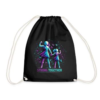 Mère Et Fille Ensemble Géométrie Forte Gesche - Sac de sport léger - noir - Devant