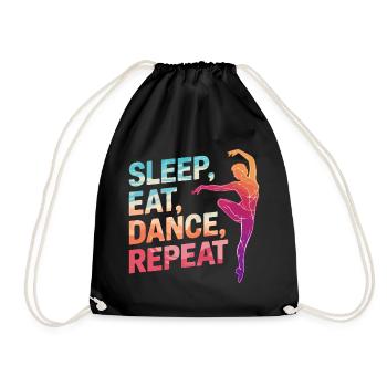 Sleep Eat Dance Repeat - Drawstring Bag - black - Front