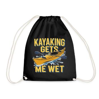 Funny water sports saying - Drawstring Bag - black - Front