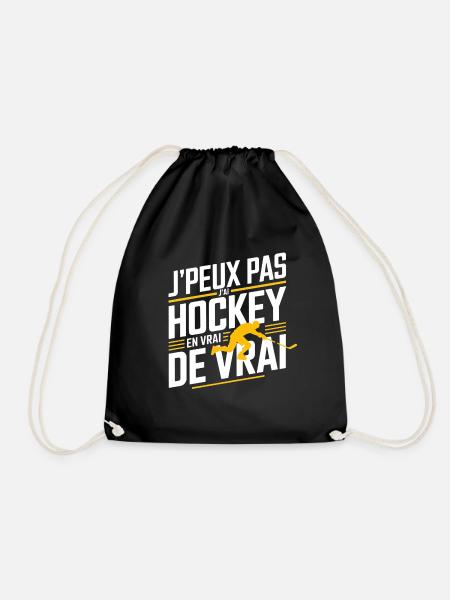 Ich kann nicht, ich kann Hockey haben - Turnbeutel - Schwarz