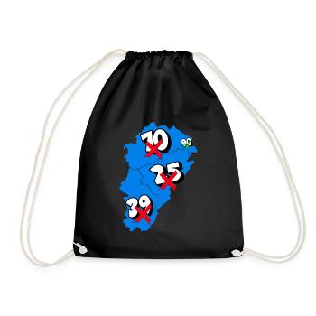 Région franche comté - Sac de sport léger - noir - Devant