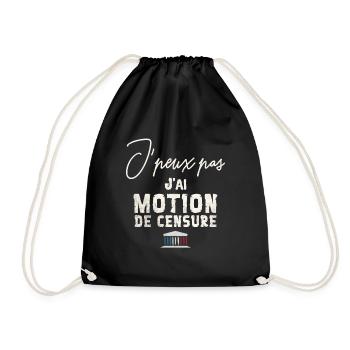 I can I have a motion of censure - Drawstring Bag - black - Front
