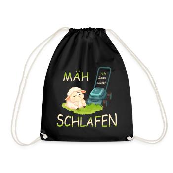 Cute sheep - Drawstring Bag - black - Front