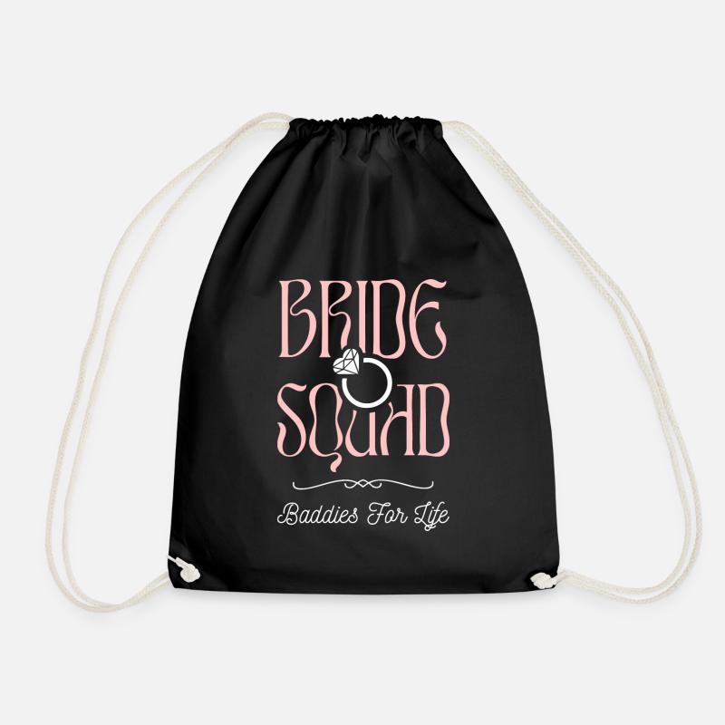 Bride Squad - Junggesellinnencrew - Turnbeutel - Schwarz
