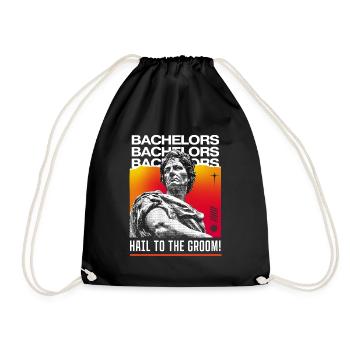 Hail to the Groom - Bachelor Party - Drawstring Bag - black - Front
