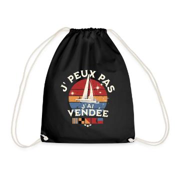I can't I have Vendée Glb - Drawstring Bag - black - Front